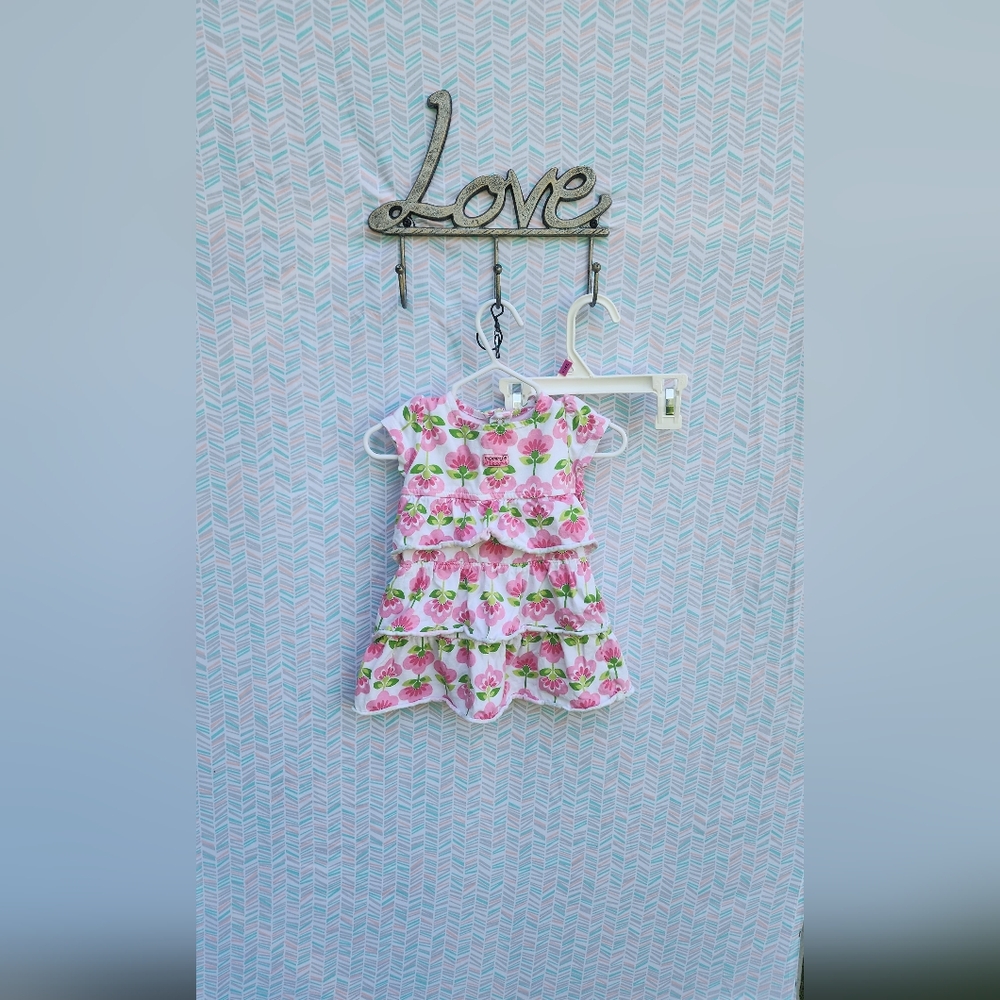 Carter's Pink and Green Floral Baby Dress